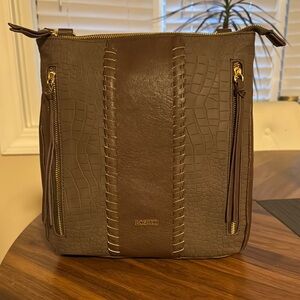 Cocoa Textured Rosetti Shoulder Crossbody Bag NWT 10.5X11.5